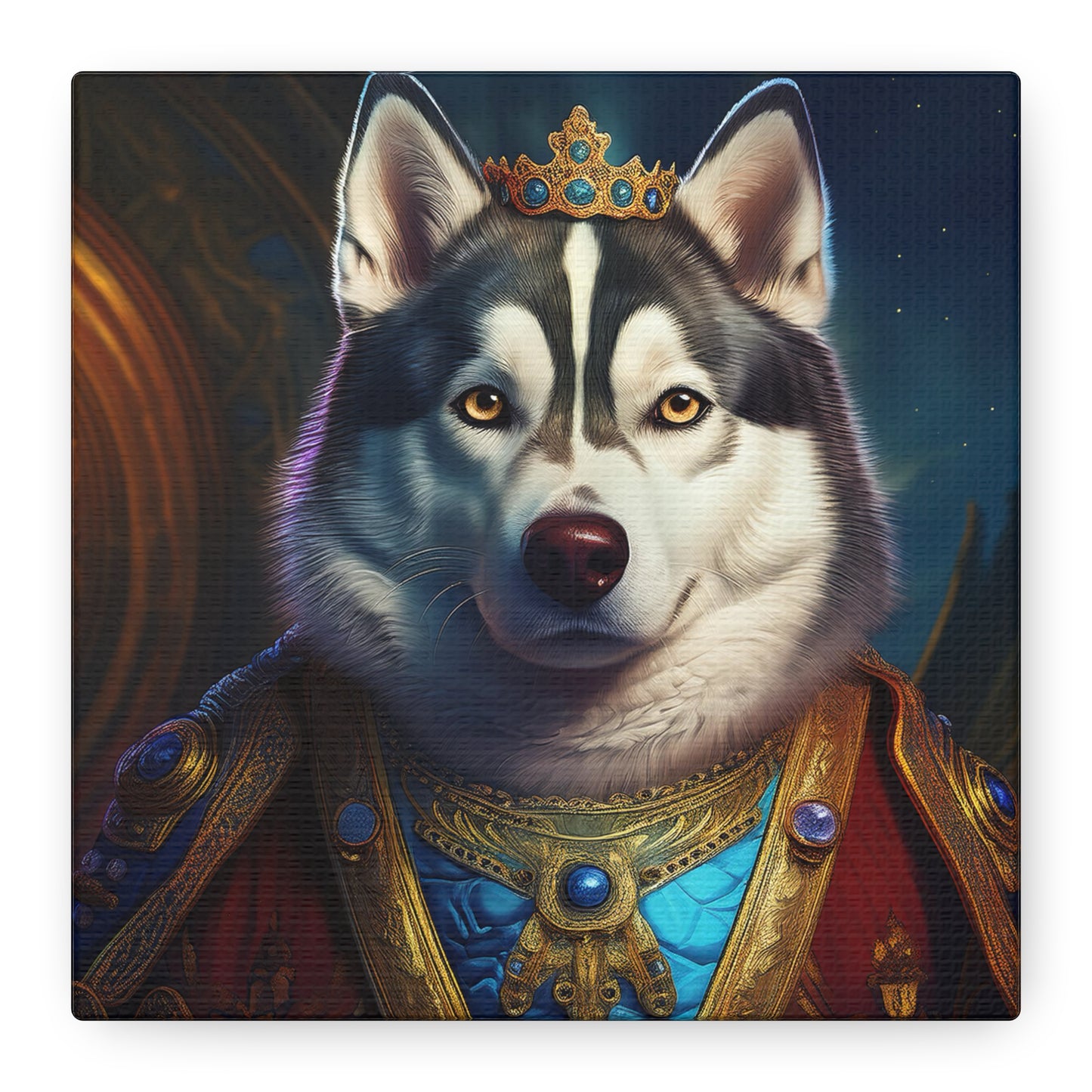 Siberian Husky Renaissance Pet Portrait on Canvas, wall art, wall print, dog portrait, dog art