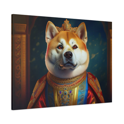 Shiba Renaissance Pet Portrait on Canvas, wall art, wall print, dog portrait, dog art