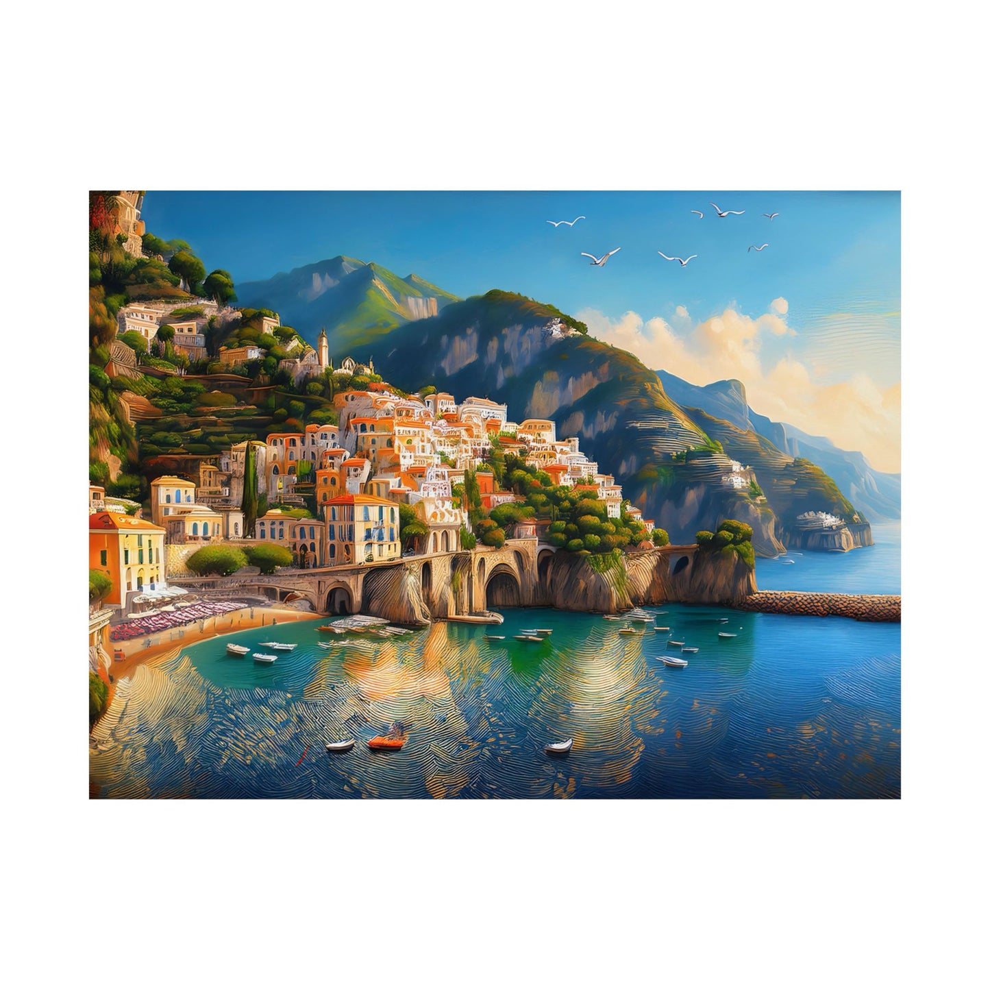 Amalfi Coast Italy Coastal Print | Style 1 | Wall Art | Wall Print