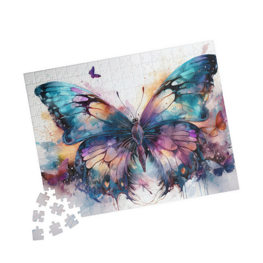 Abstract Watercolor Butterfly Puzzle  | Alcohol Ink Art
