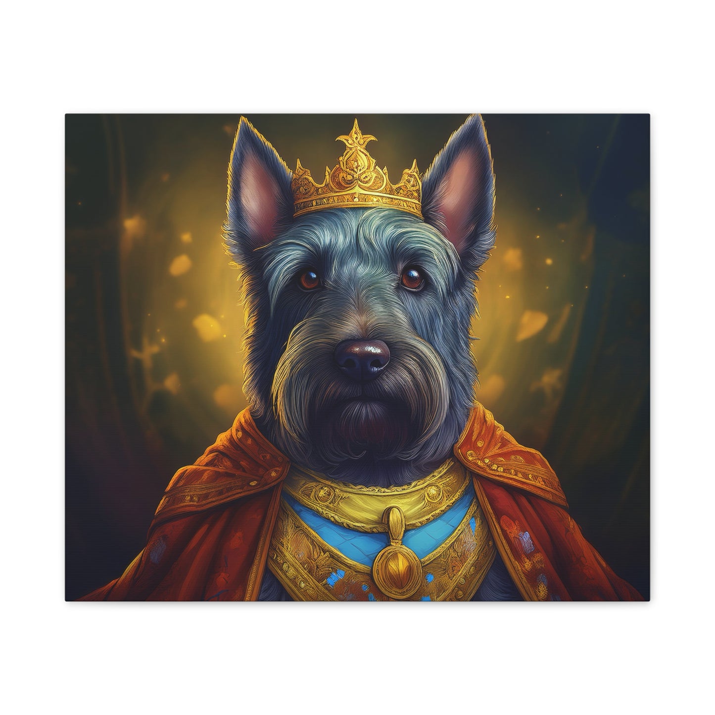 Scottish Terrier Renaissance Pet Portrait on Canvas | Wall art, wall print, dog portrait, dog art