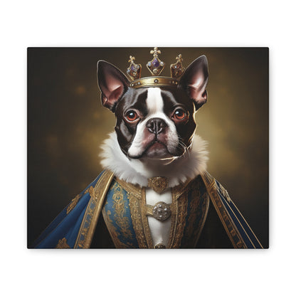 Boston Terrier Renaissance Pet Portrait on Canvas, wall print, wall art, dog portrait, dog art