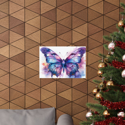 Blue & Purple Butterfly Alcohol Ink Wall Art | Butterfly wall art | Wall Art | Wall Print