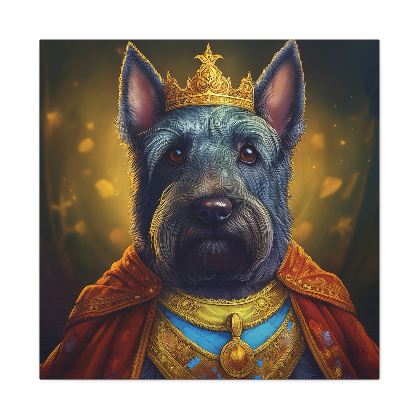 Scottish Terrier Renaissance Pet Portrait on Canvas | Wall art, wall print, dog portrait, dog art
