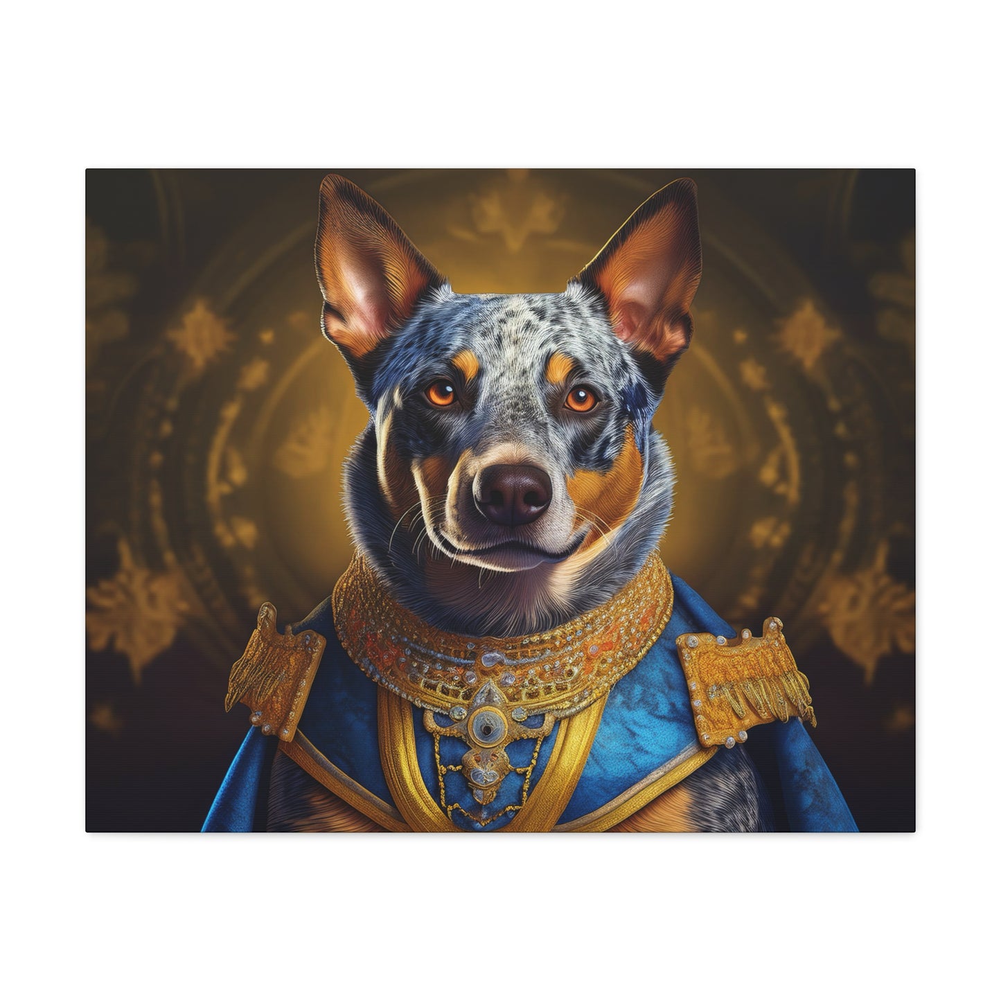 Australian Cattle Dog Renaissance Pet Portrait on Canvas | wall art |  wall print