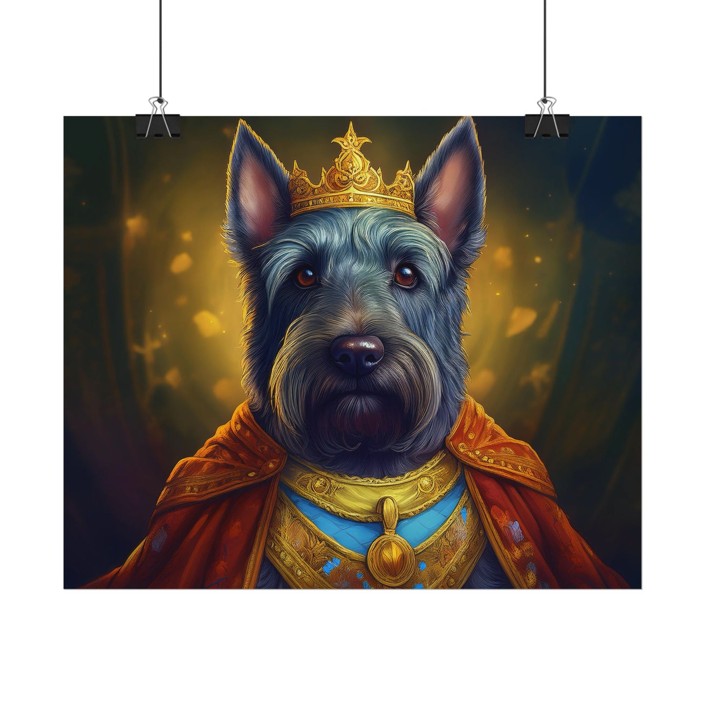 Scottish Terrier Renaissance Pet Portrait Print, Dog Lover Wall Art, Animal Artwork, wall prints, wall art, Dog Memorial Gift