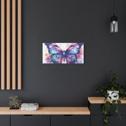 Blue & Purple Butterfly Alcohol Ink Canvas Art | Butterfly Decor | Wall Art | Wall Print