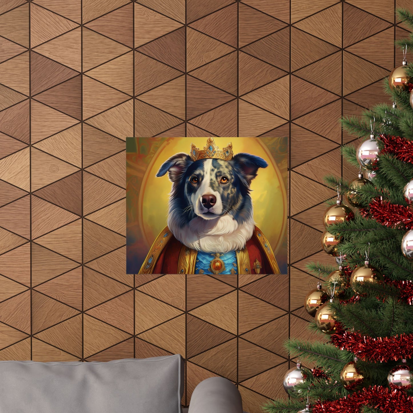 Border Collie Dog Renaissance Pet Portrait Print, Animal Lover gift, wall art, wall print, dog art
