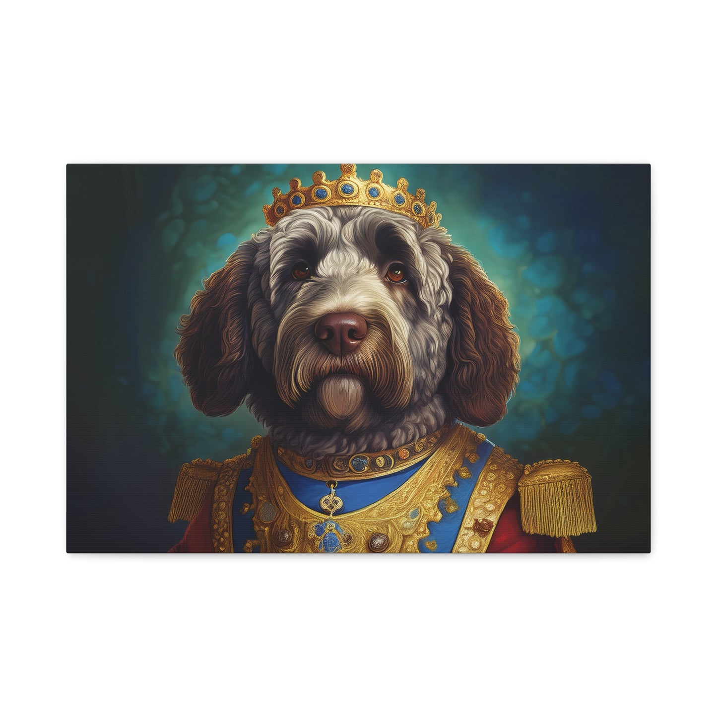 Portuguese Water Dog Renaissance Pet Portrait on Canvas | wall art | wall print