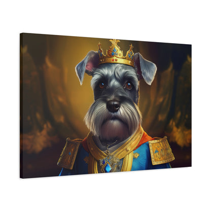Miniature Schnauzer Renaissance Pet Portrait on Canvas | wall art | wall print | dog art