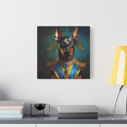 Doberman Pinscher Renaissance Pet Portrait on Canvas | wall art | wall print | Dog Art