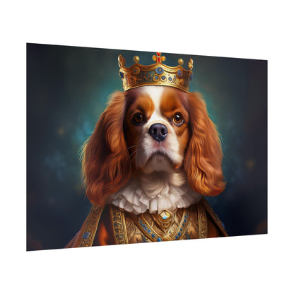 Cavalier King Charles Spaniel Art Pet Portrait Print, Renaissance, Wall Print, Wall Art