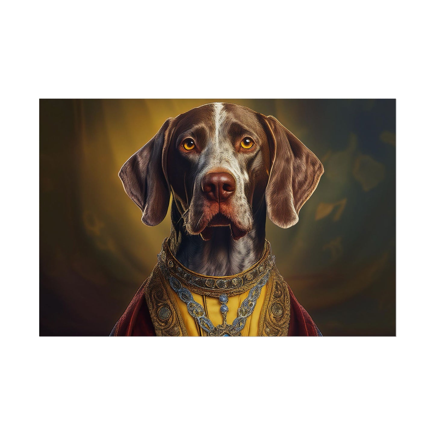 German Shorthaired Pointer Dog Renaissance Pet Portrait, Art Print, Animal Lover gift, Dog Wall Art, wall prints, wall art