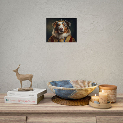Australian Shepherd Dog Renaissance Pet Portrait Print | Wall Art | Wall Print