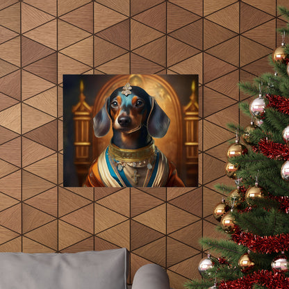 Dachshund Dog Renaissance Pet Portrait Print | Wall Art | Wall Print | Dog Art