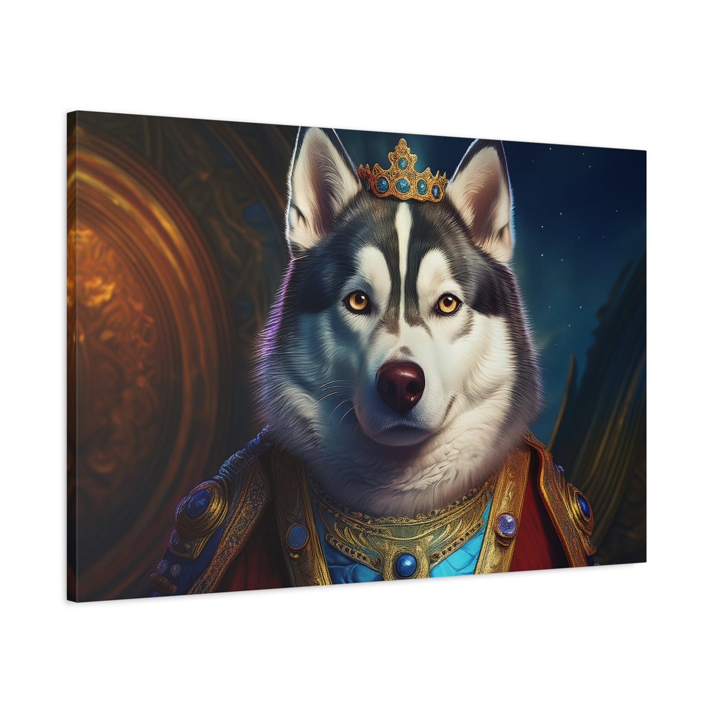 Siberian Husky Renaissance Pet Portrait on Canvas, wall art, wall print, dog portrait, dog art