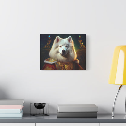 Samoyed Renaissance Pet Portrait on Canvas, wall art, wall print, dog portrait, dog art