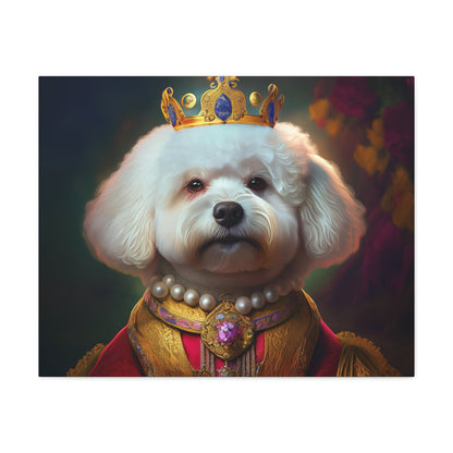 Bichon Frise Renaissance Pet Portrait on Canvas | Wall art | wall print | Dog Art