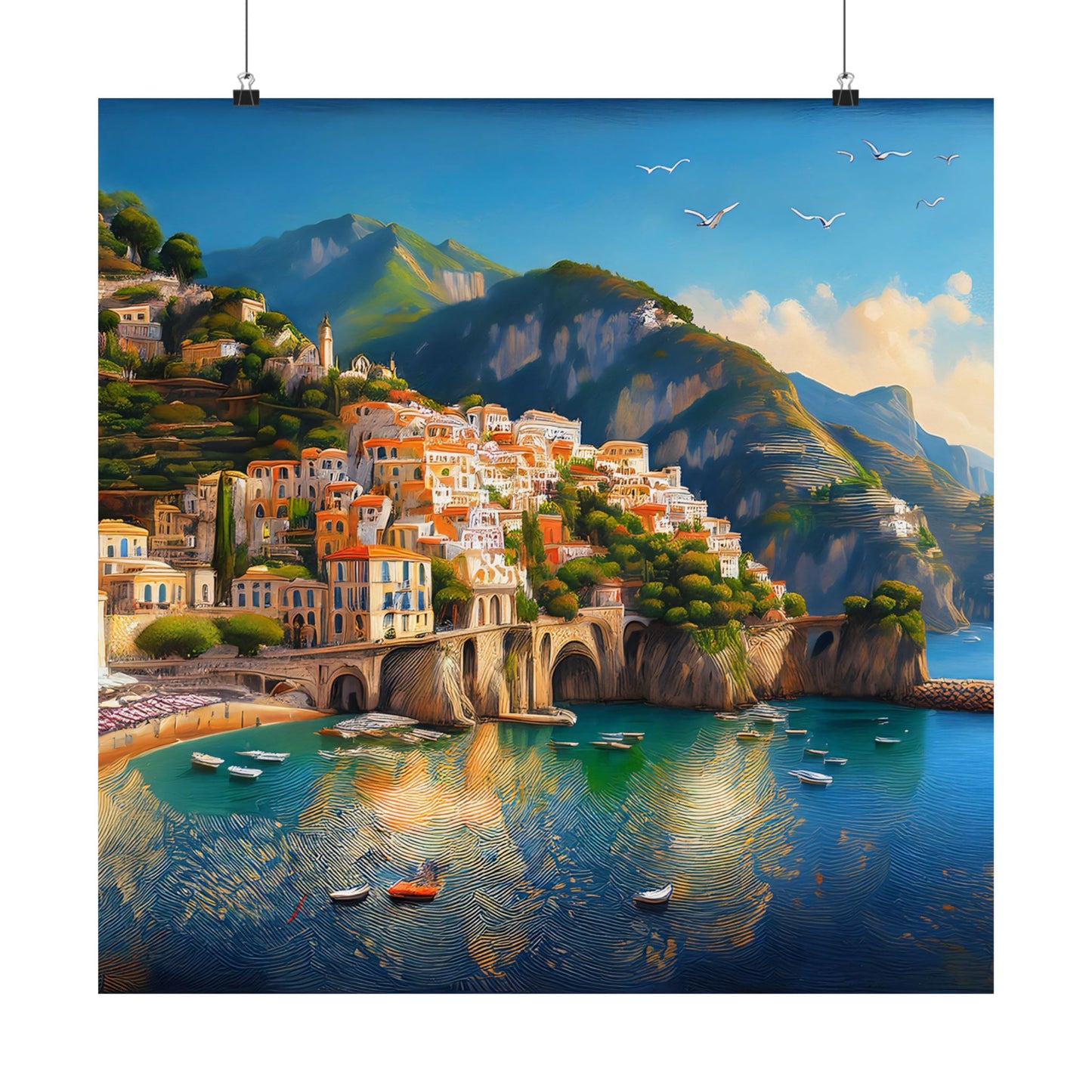 Amalfi Coast Italy Coastal Print | Style 1 | Wall Art | Wall Print