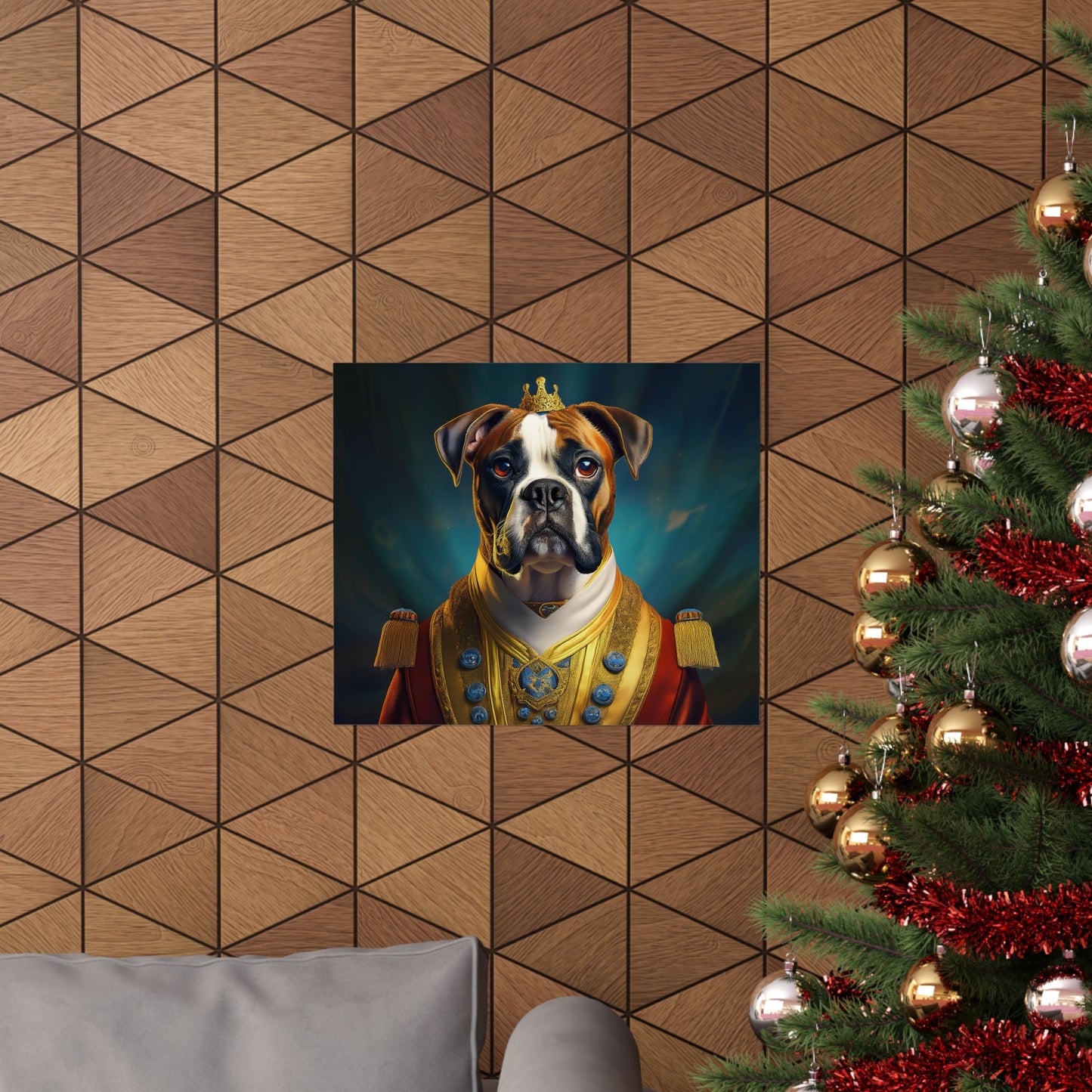 Boxer Dog Renaissance Pet Portrait Print, Art Print, Wall Decor Gift, Animal Lover Home Decor, Dog Wall Art, wall art, wall prints