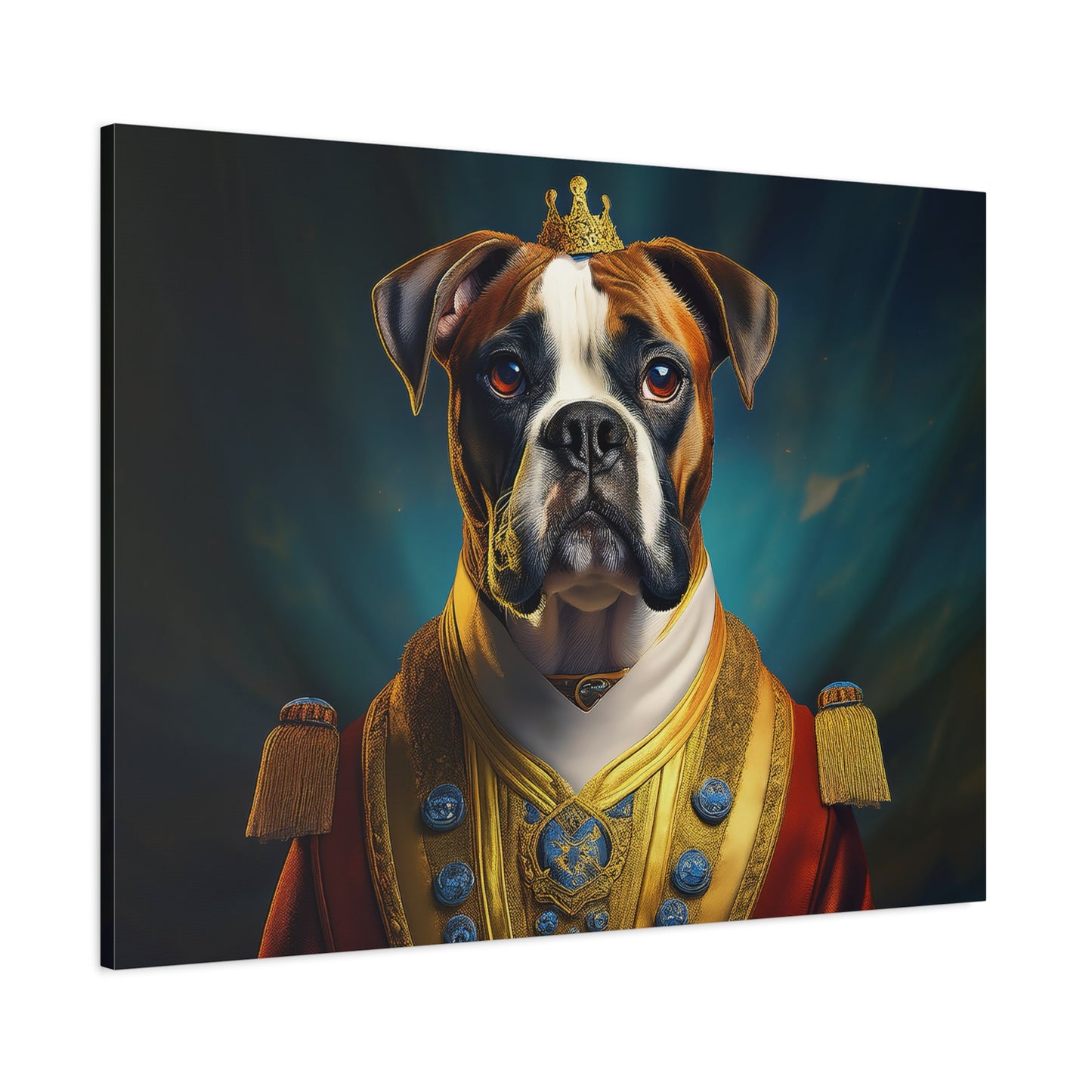 Boxer Renaissance Pet Portrait  on Canvas, wall art, wall print, dog portrait, dog art