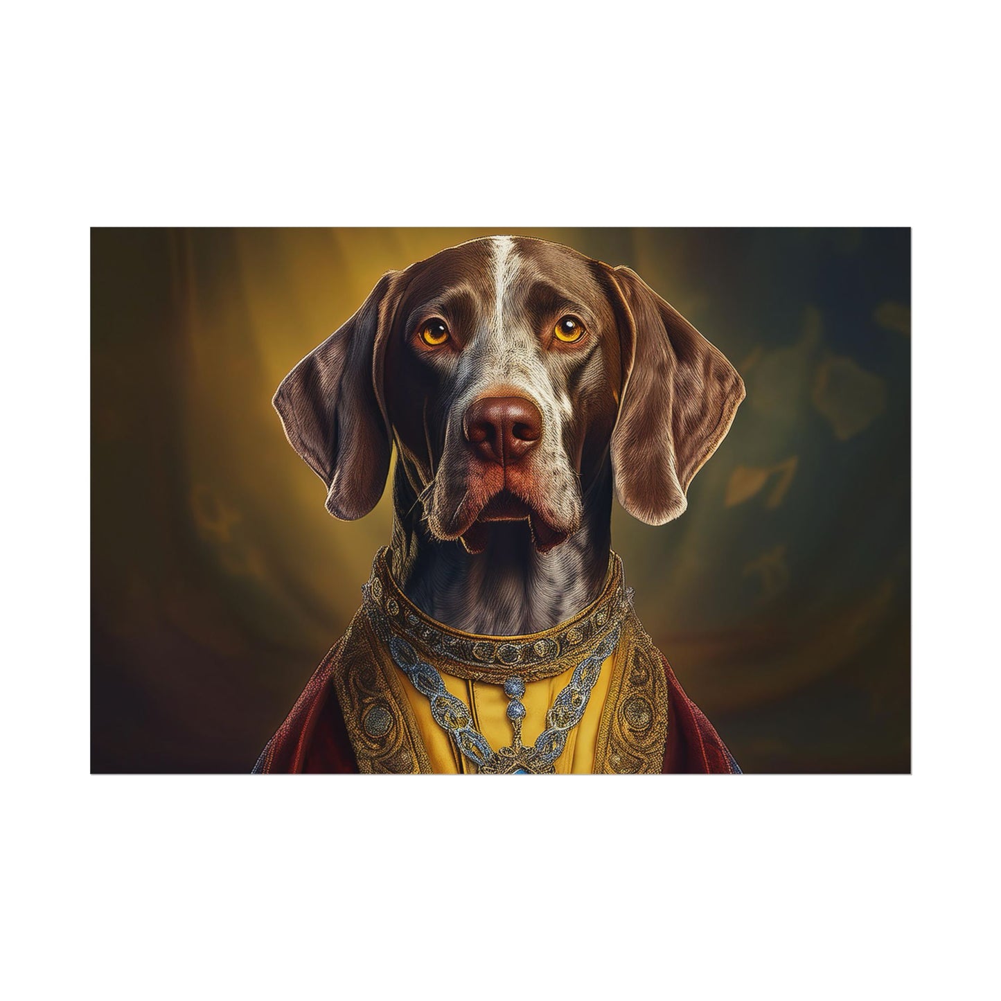 German Shorthaired Pointer Dog Renaissance Pet Portrait, Art Print, Animal Lover gift, Dog Wall Art, wall prints, wall art
