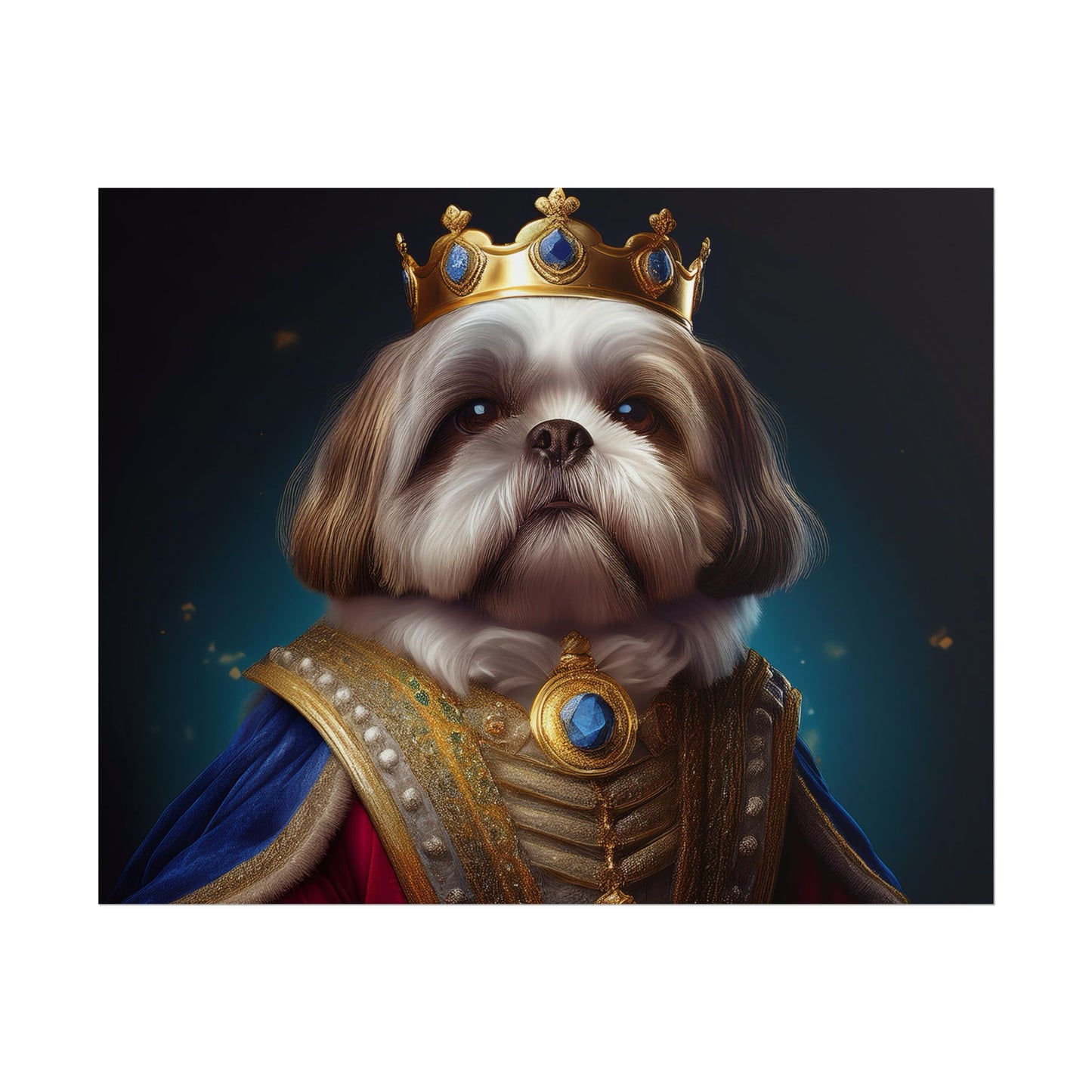 Shih Tzu Renaissance Pet Portrait Print | Dog Lover Wall Art | Dog Memorial Gift | Wall Art | Wall Print