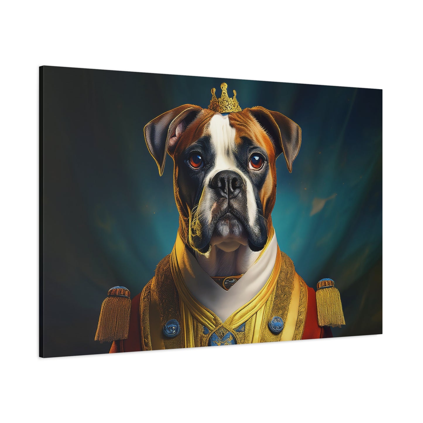 Boxer Renaissance Pet Portrait  on Canvas, wall art, wall print, dog portrait, dog art