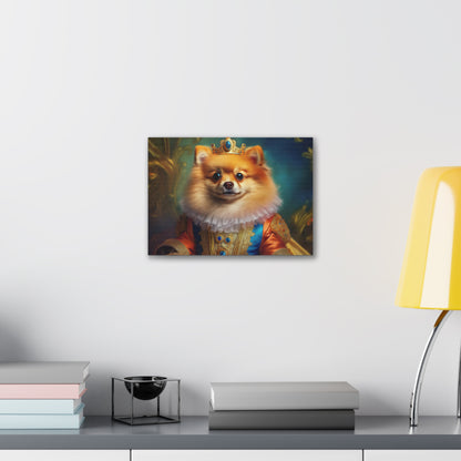 Pomeranian Renaissance Pet Portrait Canvas Print