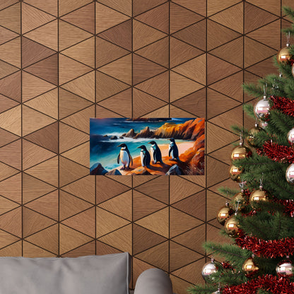 Phillip Island Little Penguins Australia Wall Art | Vibrant Wall Print | Unique Painting Print | Style 2 | Wall Art | Wall Print