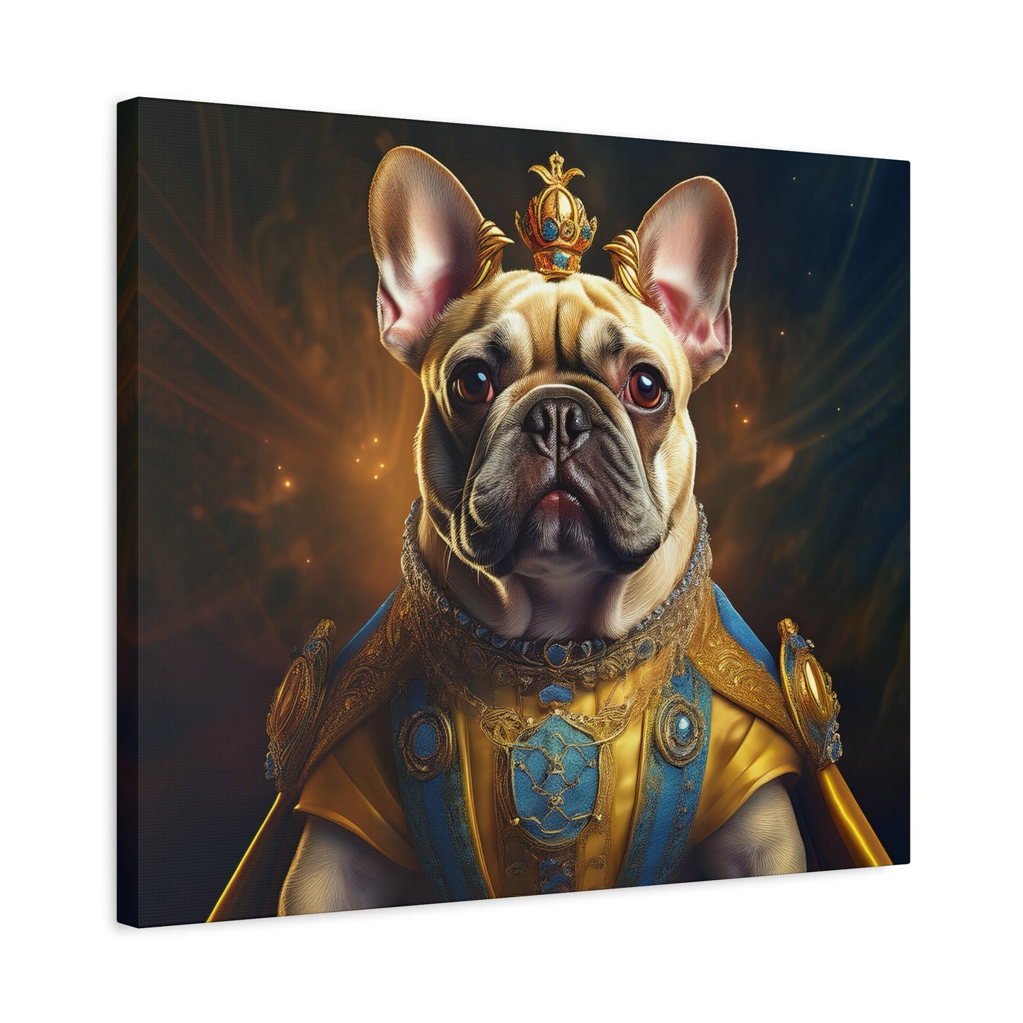 French Bulldog Renaissance Pet Portrait on Canvas | Wall Print | Wall Art | Dog Art