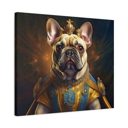 French Bulldog Renaissance Pet Portrait on Canvas | Wall Print | Wall Art | Dog Art
