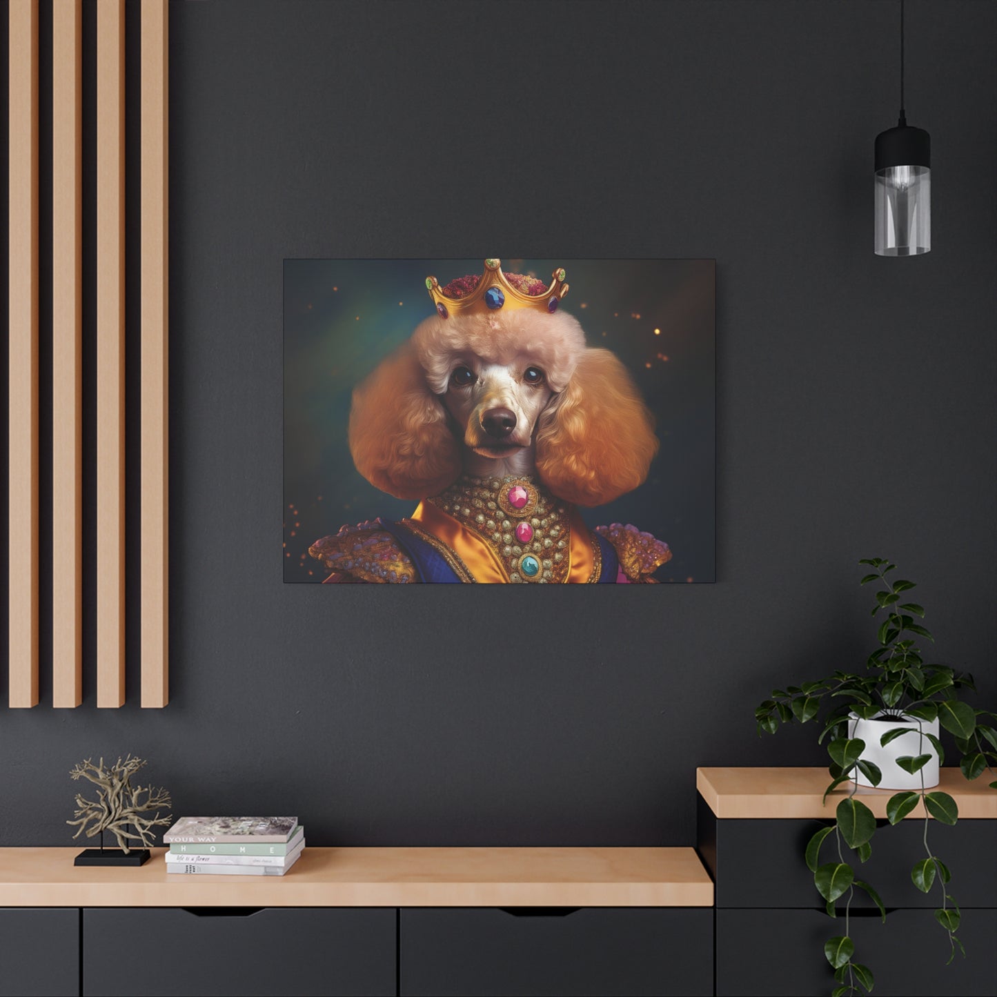 Poodle Pet Dog Renaissance Portrait on Canvas | Wall art | wall print