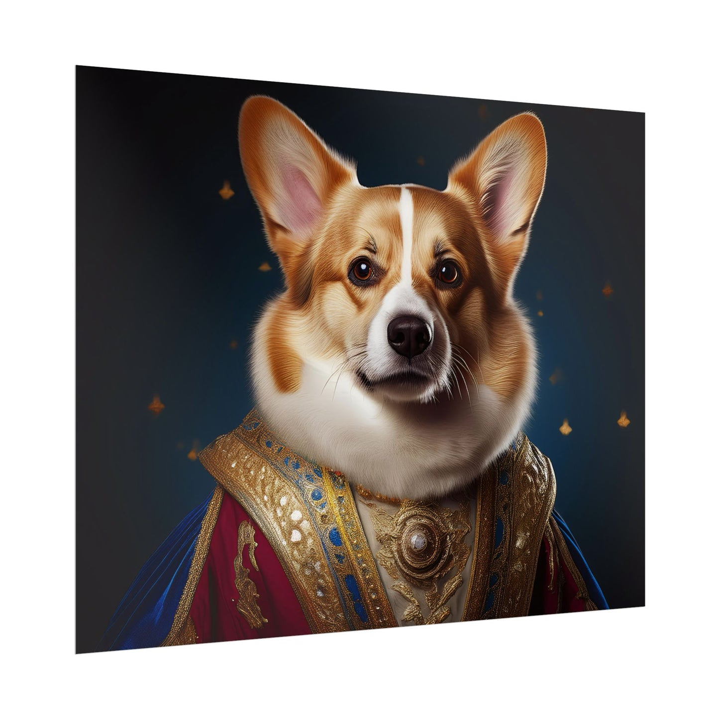 Pembroke Welsh Corgi Renaissance Pet Portrait Print | Wall Art | Wall Print | Dog Art