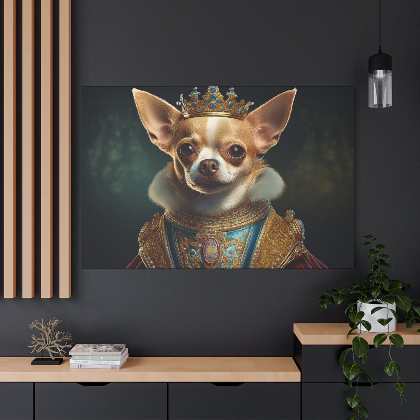 Chihuahua Renaissance Pet Portrait on Canvas | Wall art | Wall print | Dog art