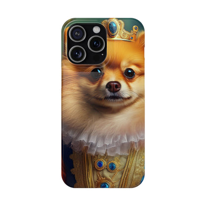 Pomeranian Renassaince Dog Portrait Slim Phone Case