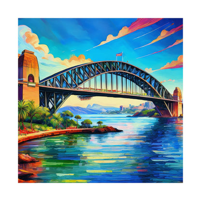 Sydney Harbour Bridge  Australia Painting Print | Wall Art | Wall Print