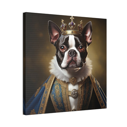 Boston Terrier Renaissance Pet Portrait on Canvas, wall print, wall art, dog portrait, dog art