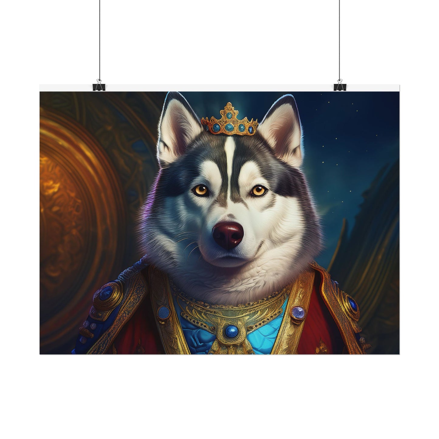Siberian Husky Renaissance Pet Portrait Print, Siberian Husky Art Print, Wall Decor, Art Gift, dog wall art, wall art, wall print