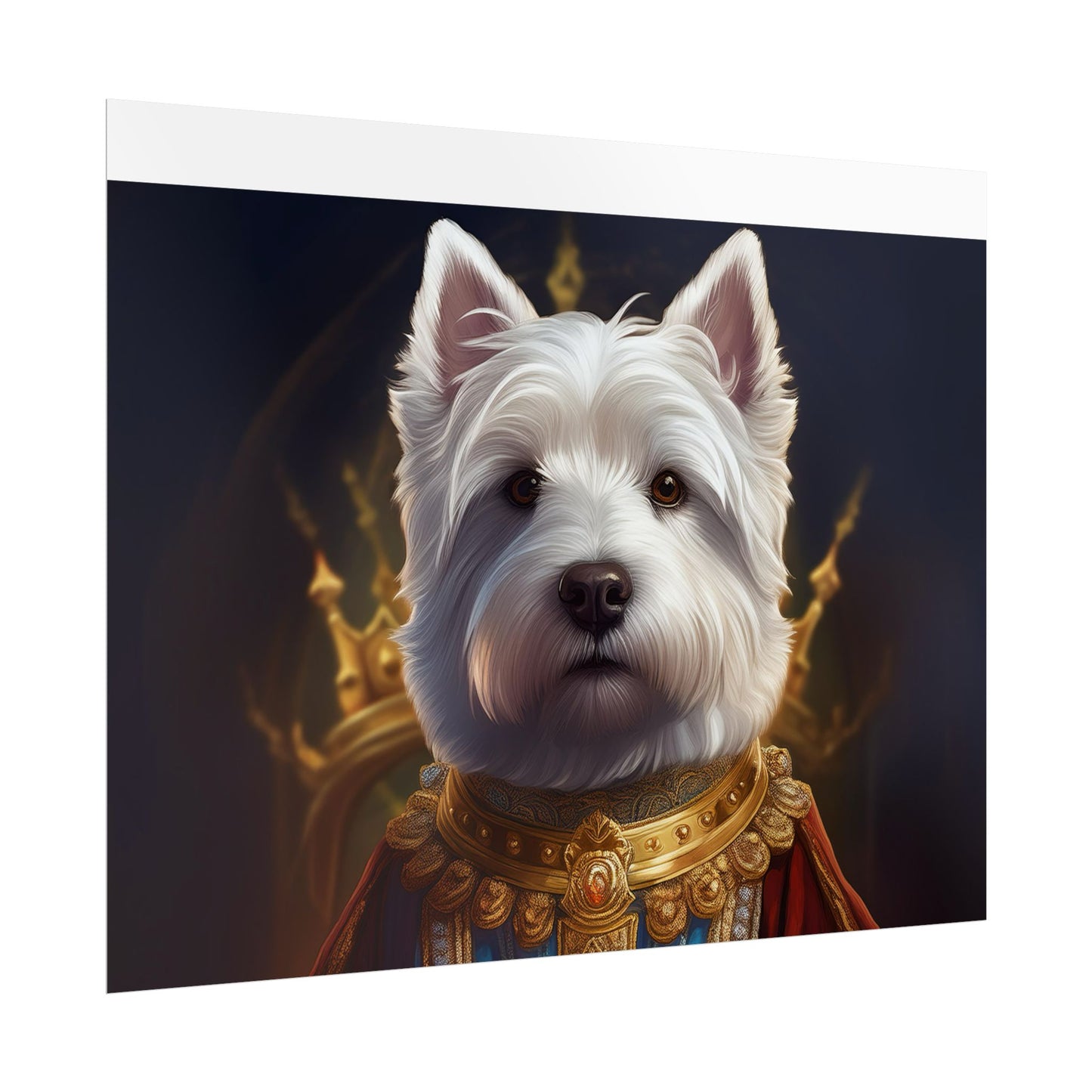 West Highland White Terrier Dog Renaissance Pet Portrait Print, West Highland White Terrier Art Print, Dog Wall Art, Wall Print, Wall Art