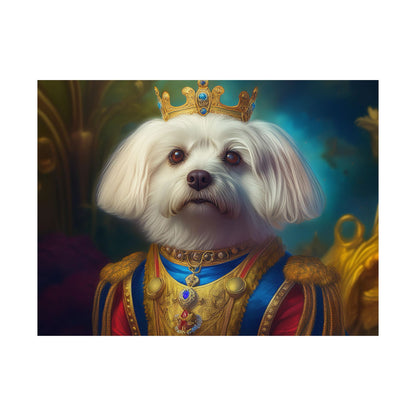 Maltese Renaissance Dog Portrait Wall Print | Art Print | Wall Decor | Dog Wall Art