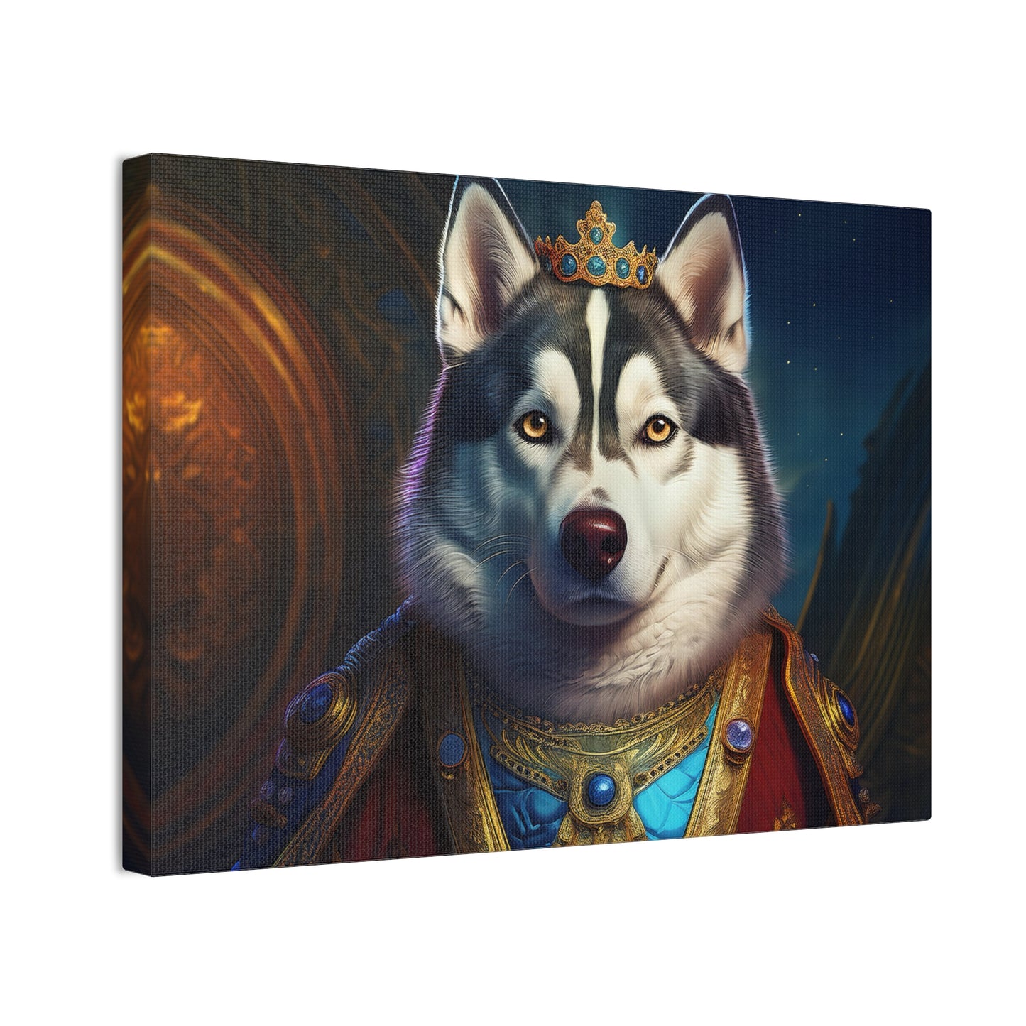 Siberian Husky Renaissance Pet Portrait on Canvas, wall art, wall print, dog portrait, dog art