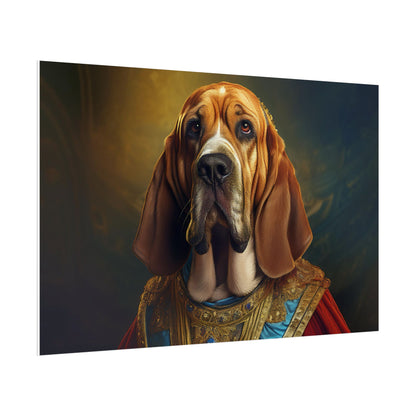 Bloodhound Renaissance Dog Portrait Art Print, Wall Decor Gift, Animal Lover Home Decor, Dog Wall Art