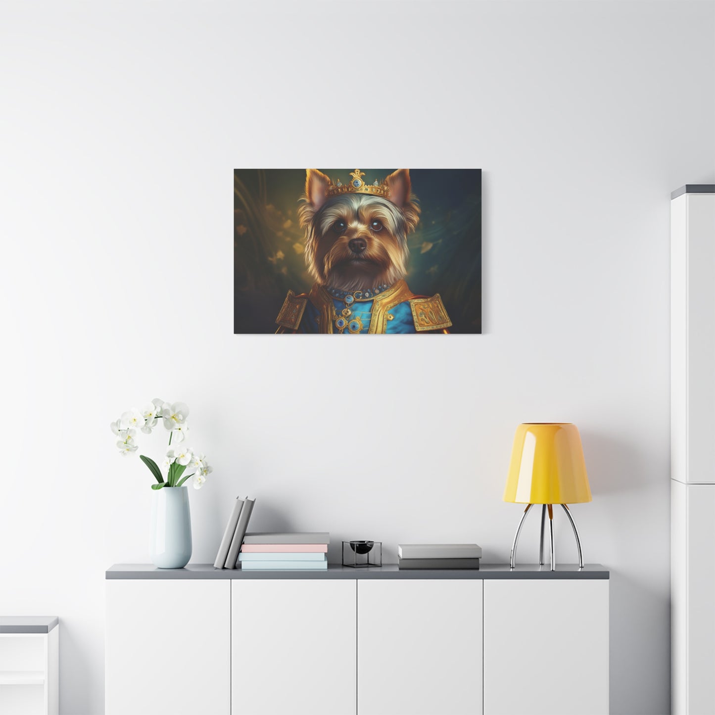 Yorkshire Terrier Renaissance Pet Portrait on Canvas | Wall Art | Wall Print | Dog Art
