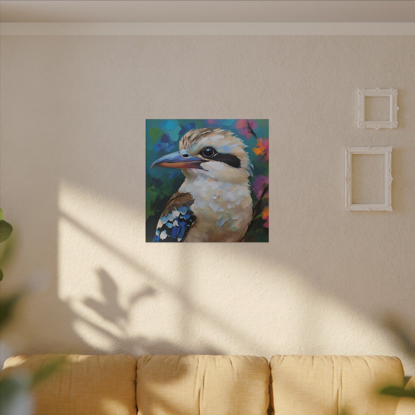 Vibrant Kookaburra Australia Bird Canvas Print,  Nature Lover Gift, Wall Print, Australia Art, Bird Art