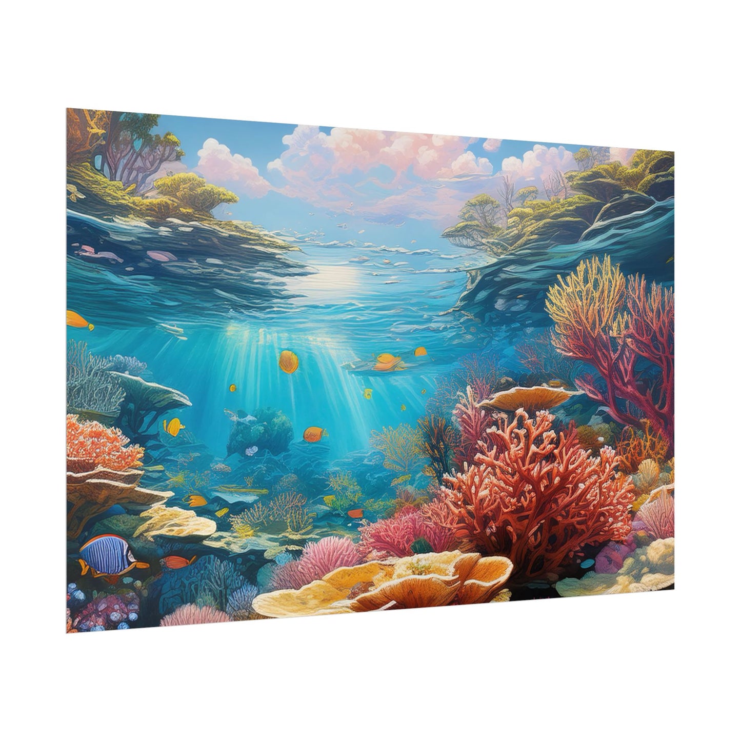 Great Barrier Reef  Australia Coastal Print | Style 3 | Wall Art | Wall Print