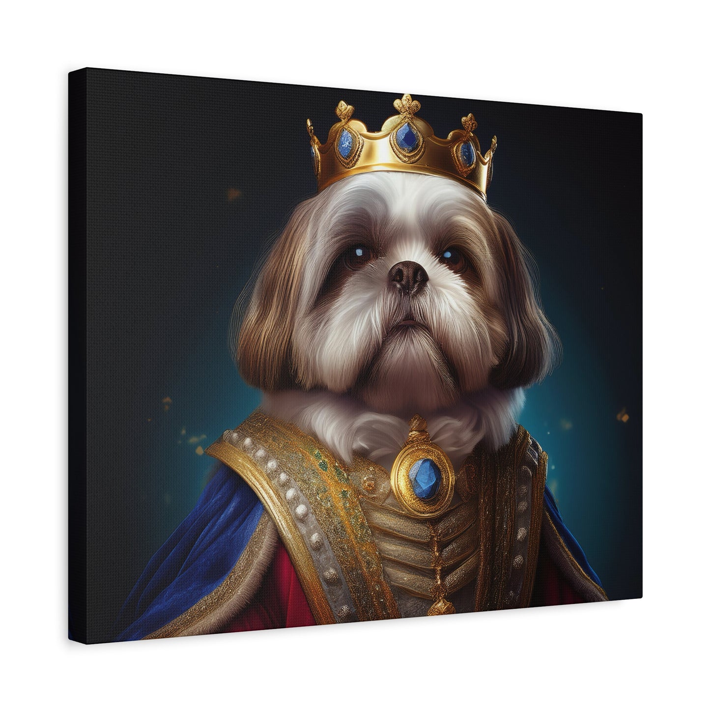 Shih Tzu Renaissance Pet Portrait on Canvas | wall art, wall print, dog portrait, dog art