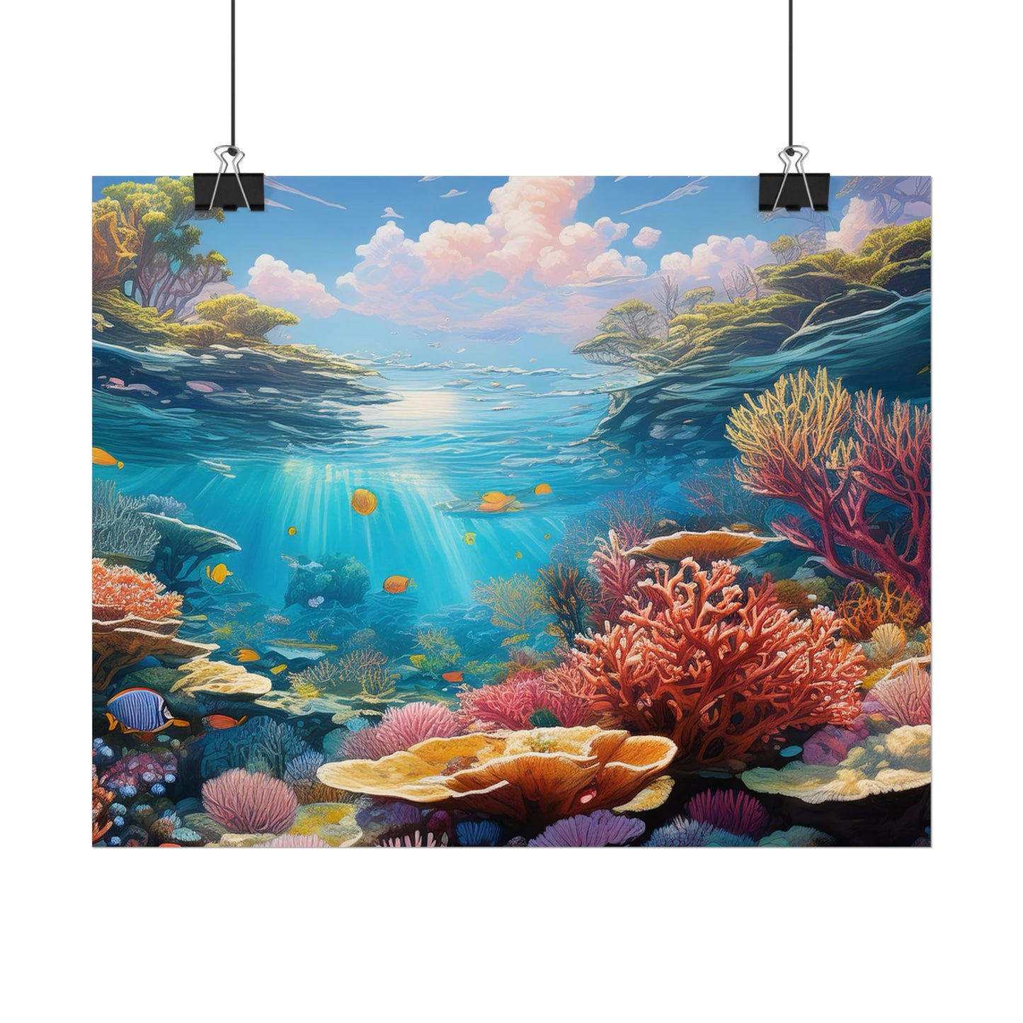 Great Barrier Reef  Australia Coastal Print | Style 3 | Wall Art | Wall Print