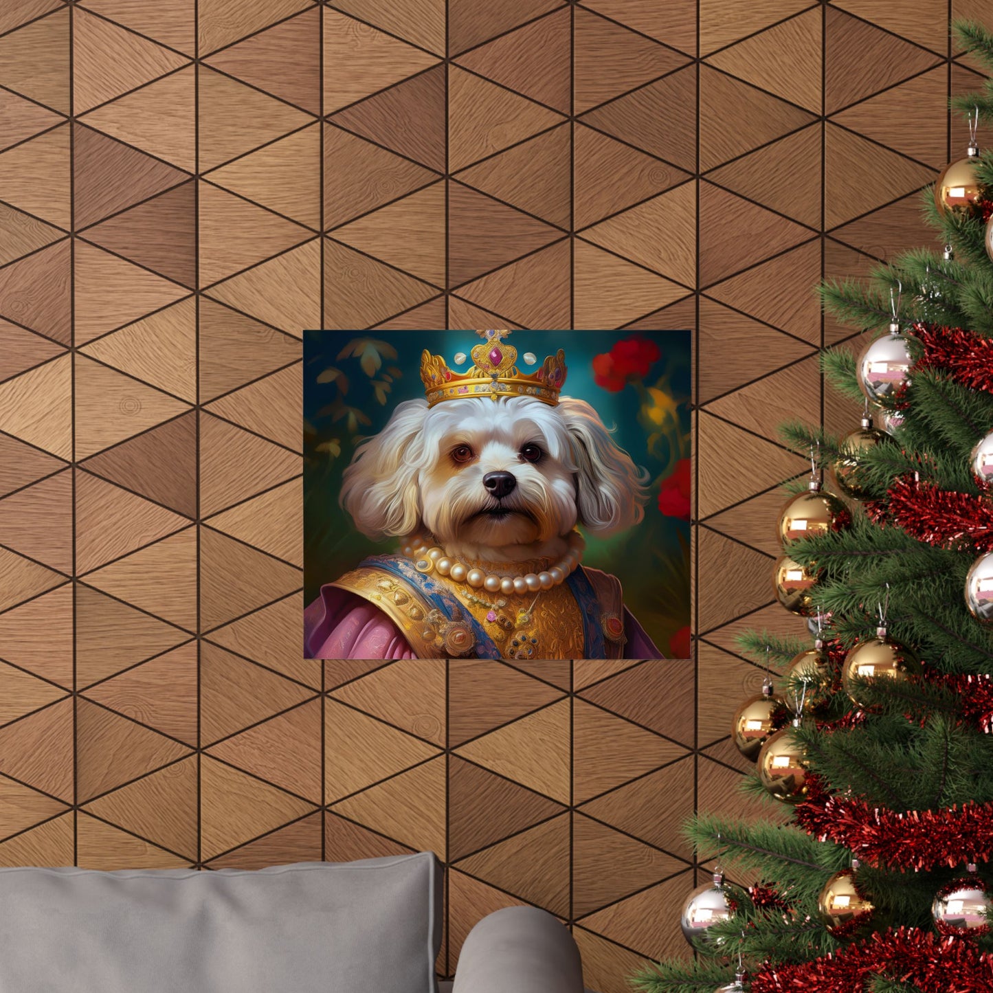 Havanese Dog Renaissance Pet Portrait Print, Wall print, wall art, Animal Lover Home Decor, Dog Wall Art