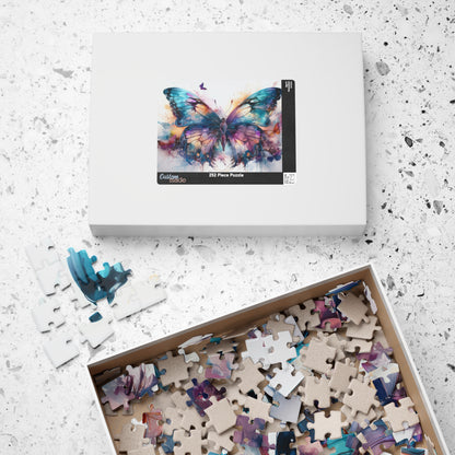 Abstract Watercolor Butterfly Puzzle  | Alcohol Ink Art